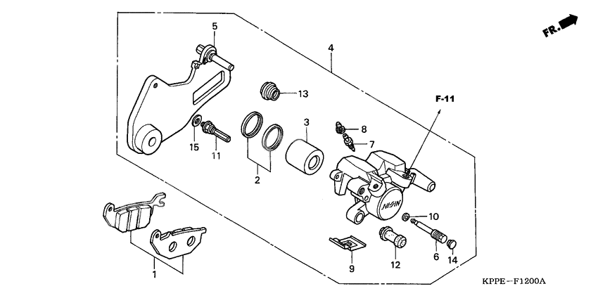 Rear brake caliper