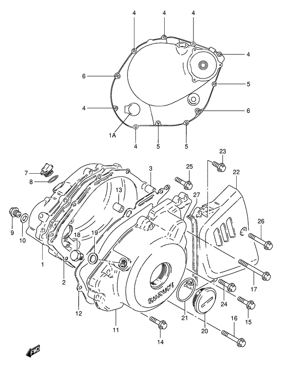 Crankcase cover ass`y (v