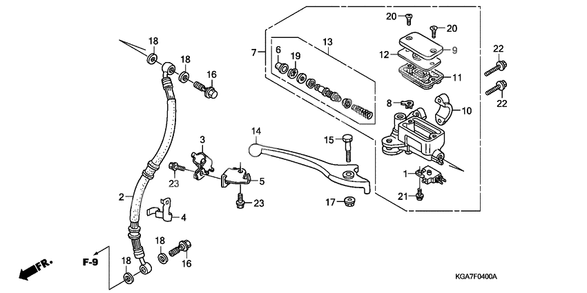 Fr. brake master cylinder