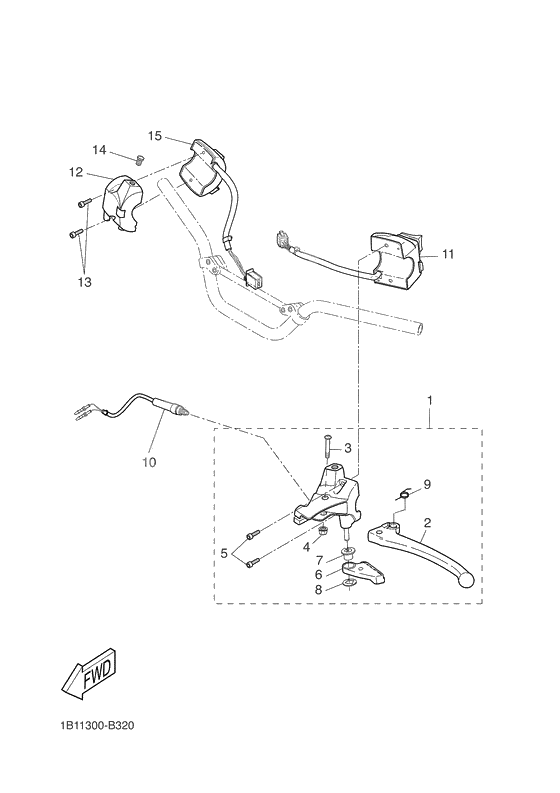 Handle switch. lever