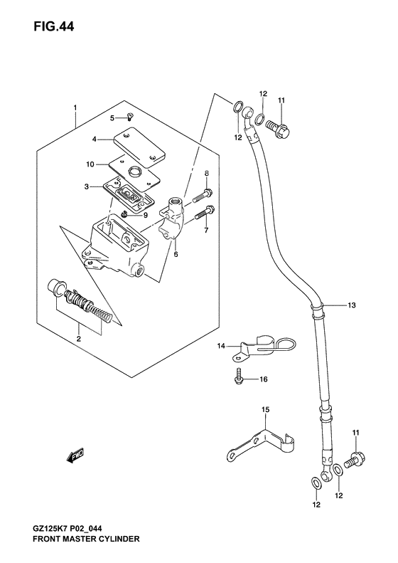 Front master cylinder