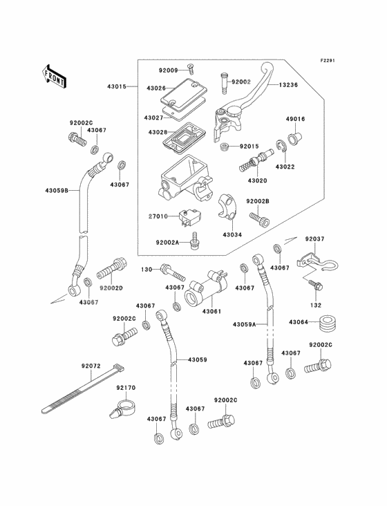 Front master cylinder