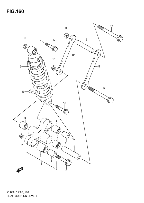 Rear cushion lever