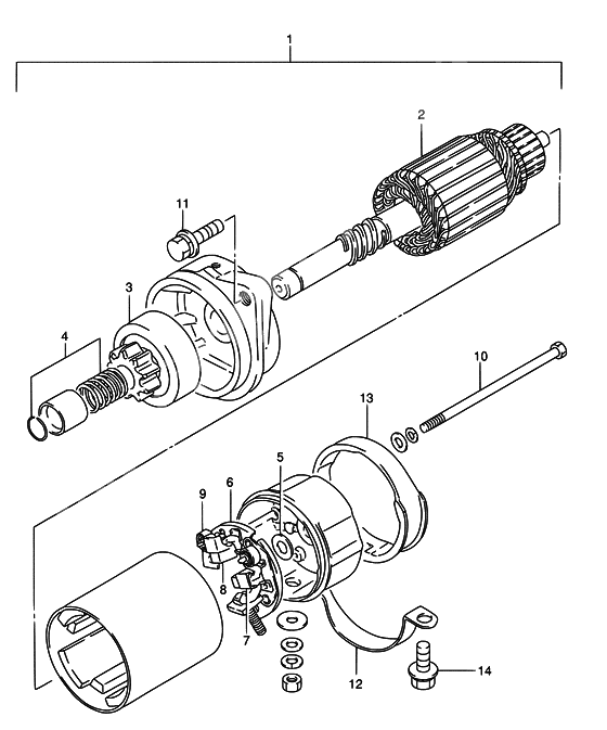 Starting motor