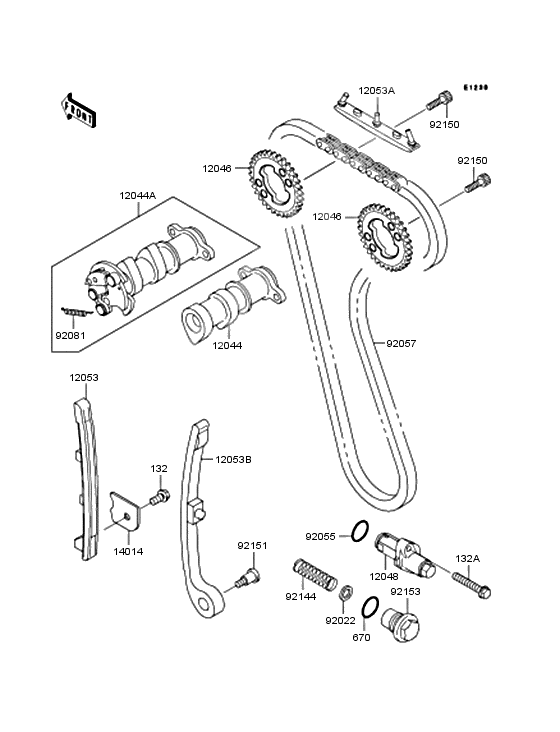 Camshaft/tensioner