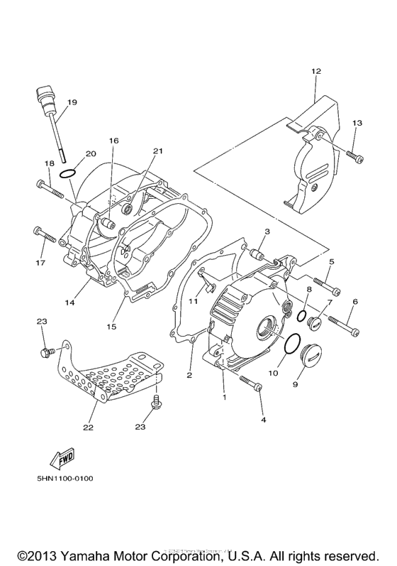 Crankcase cover              

                  1