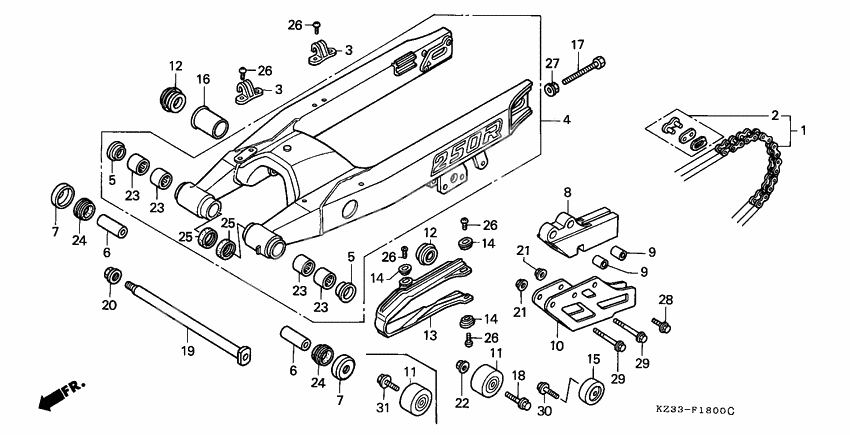 Swingarm/drive chain