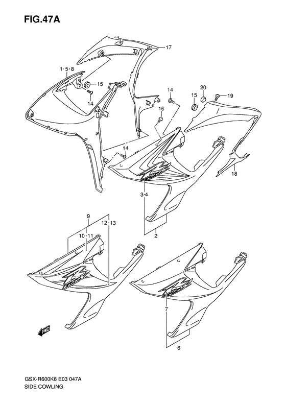 Side cowling              

                  Model k7