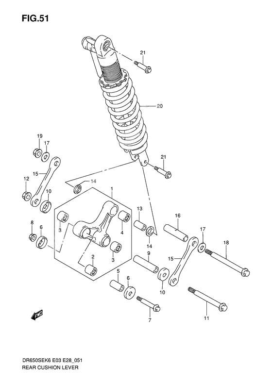 Rear cushion lever