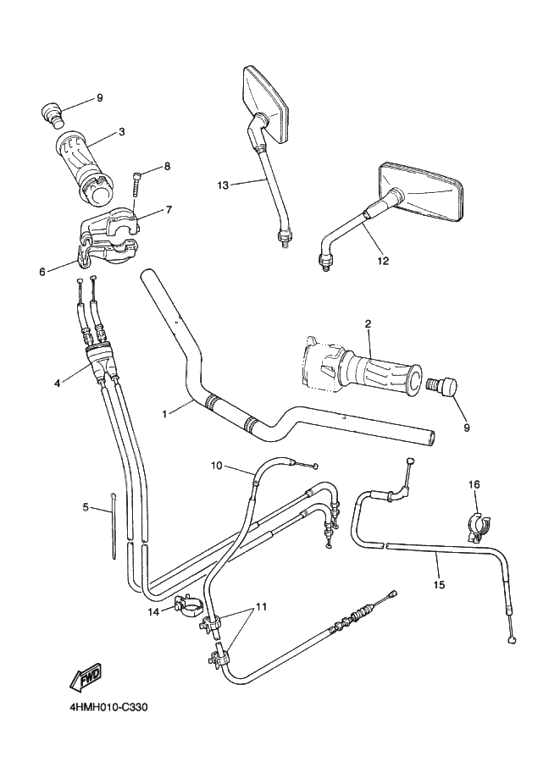 Steering Handle, Cable