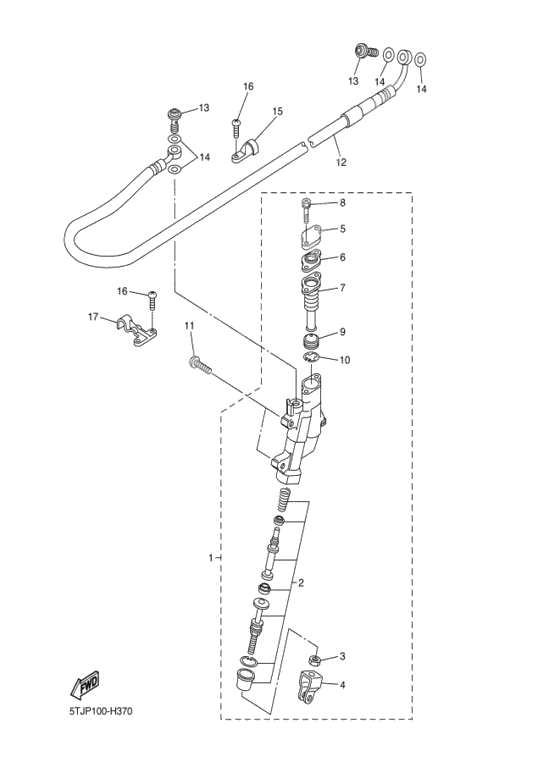 Rear master cylinder