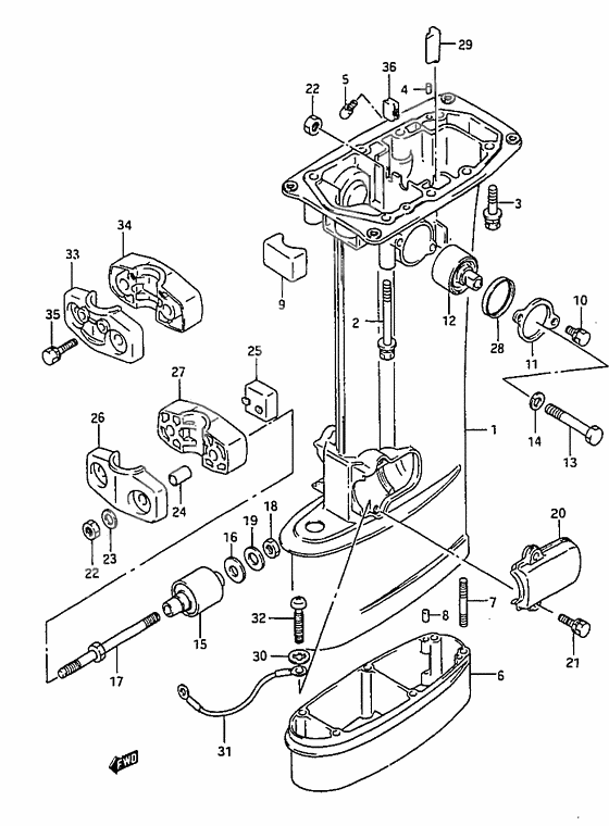 Drive shaft housing