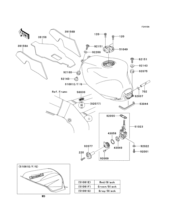 Fuel tank(zx900-e2h)
