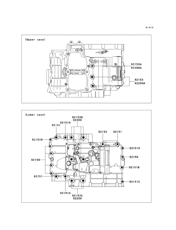 Crankcase bolt pattern