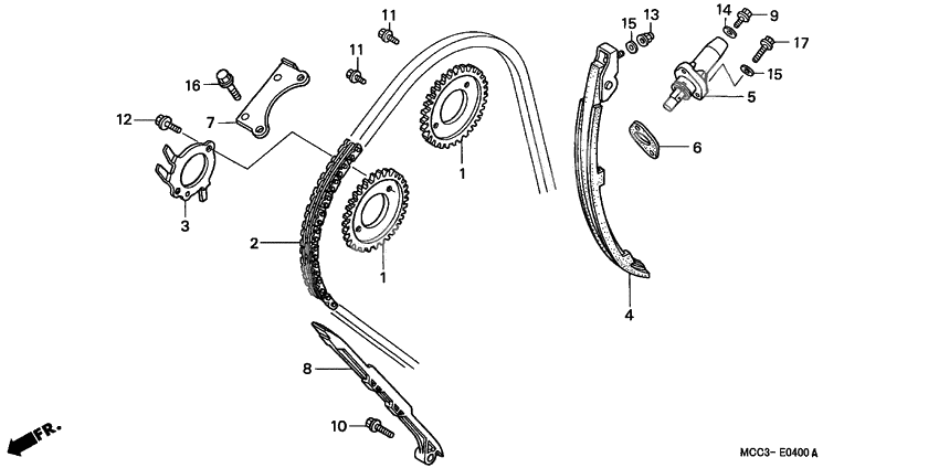 Cam chain/tensioner