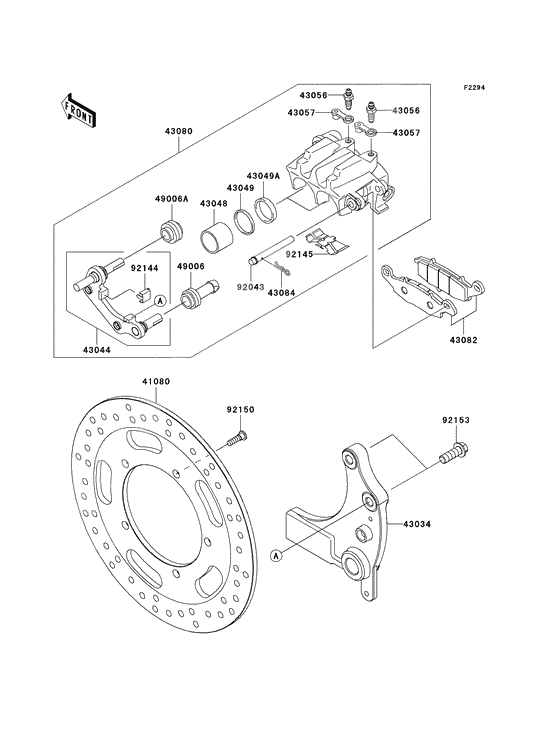 Front brake caliper