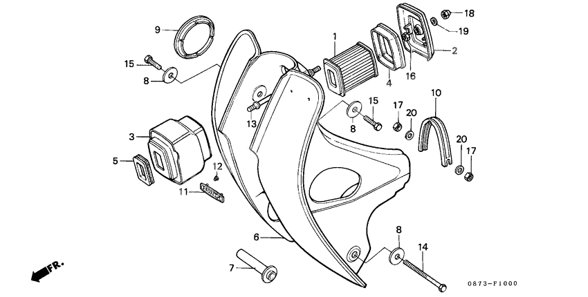 Front cover/air cleaner