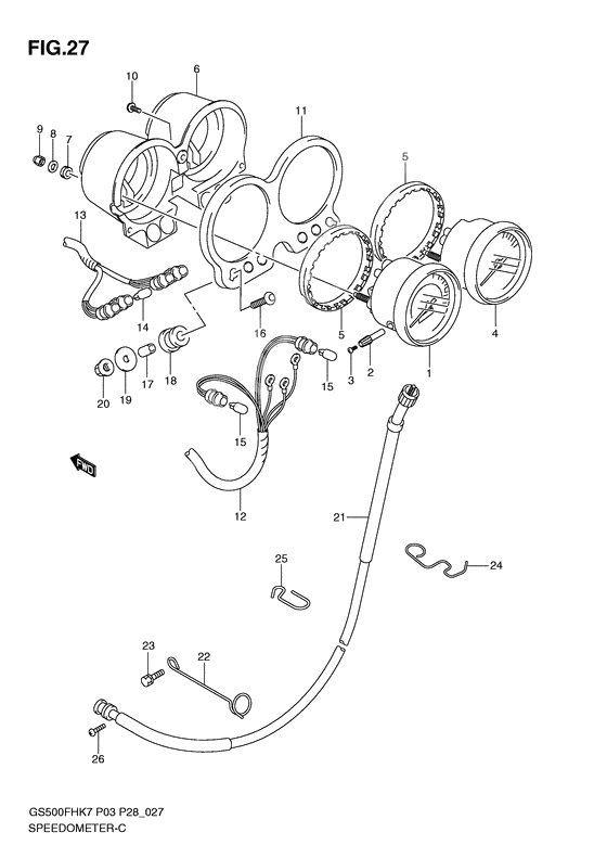 Speedometer - tachometer              

                  Gs500fh p3,  p28,  p33,  p95