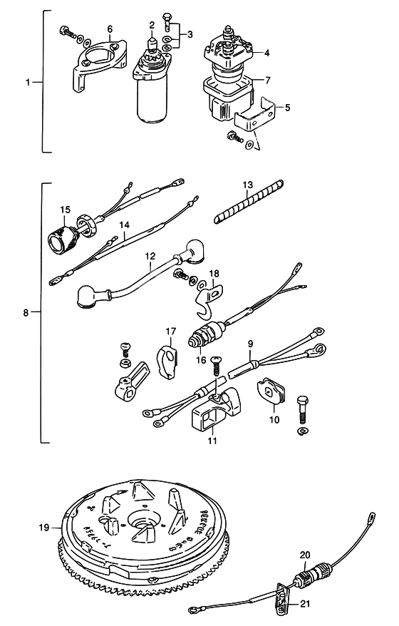 Optional : starter motor