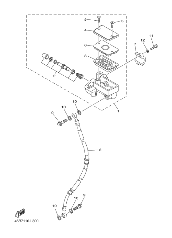 Передний тормозной цилиндр