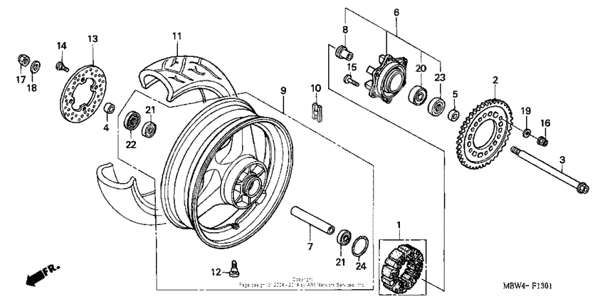 Rear wheel ('01-'06)