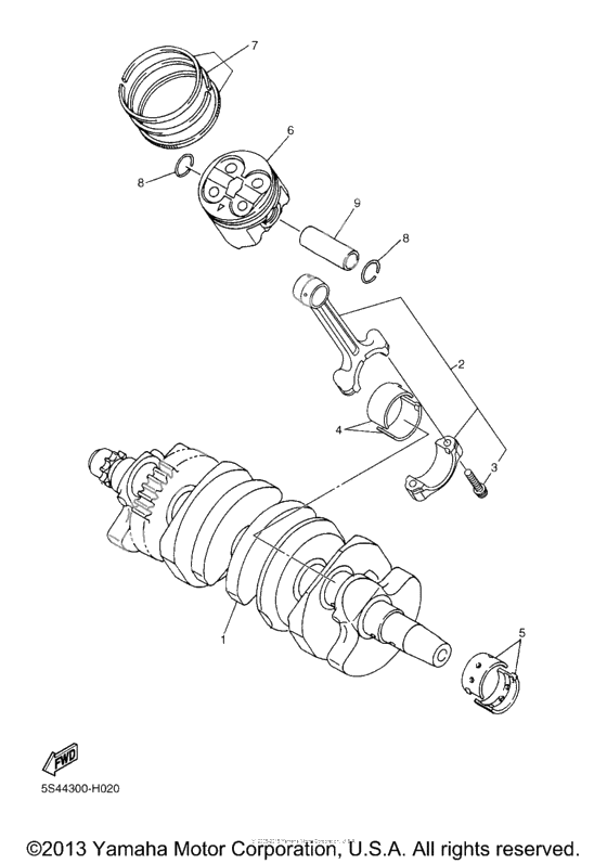 Crankshaft piston