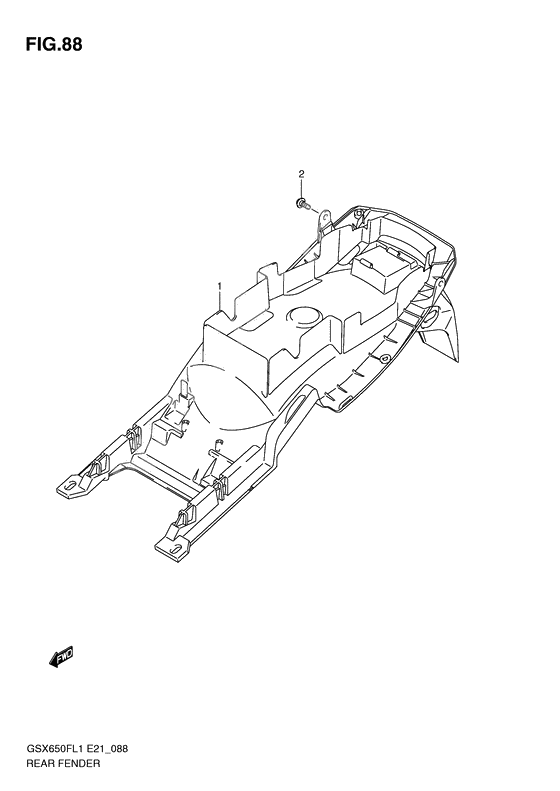 Rear fender              

                  Gsx650fual1 e21
