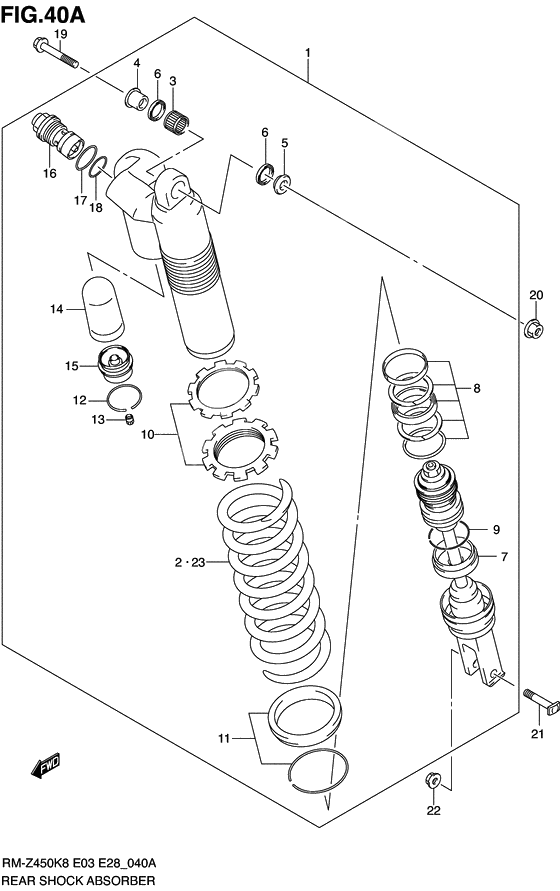 Rear shock absorber              

                  Rm-z450l0/l1