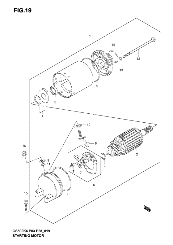 Starting motor