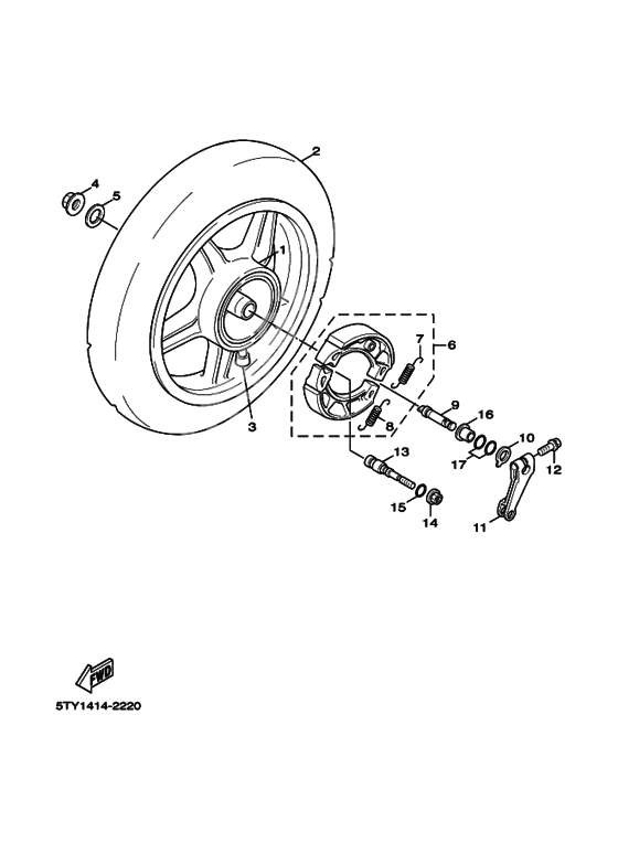Rear wheel complete assy