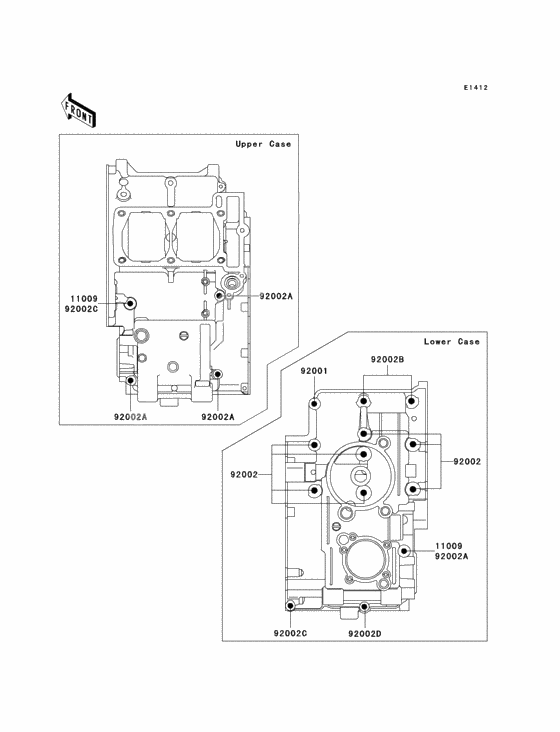 Crankcase bolt pattern