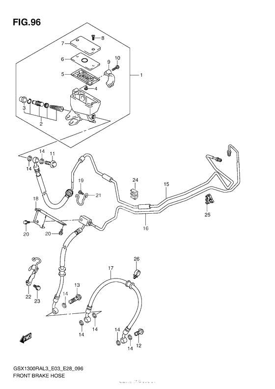 Front Brake Hose (Gsx1300Ral3 E03)