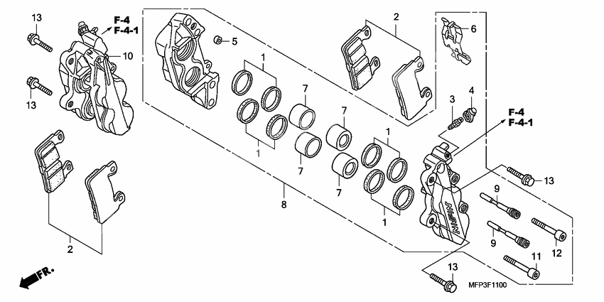 Front brake caliper