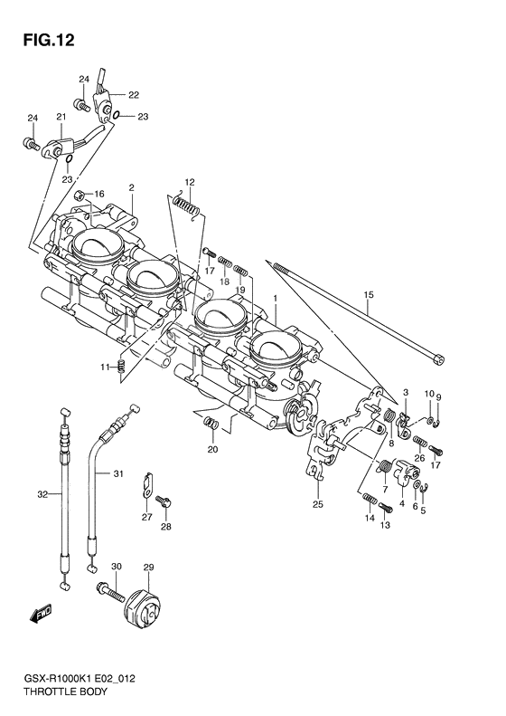 Throttle body              

                  Gsx-r1000k1