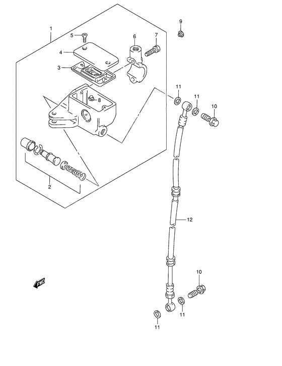 Front master cylinder