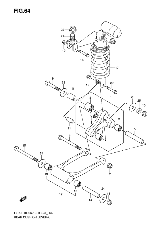 Rear cushion lever