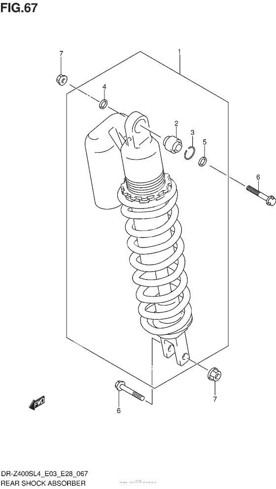 Rear Shock Absorber (Dr-Z400Sl4 E33)