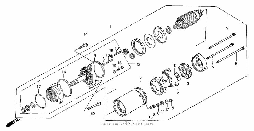 Starting motor