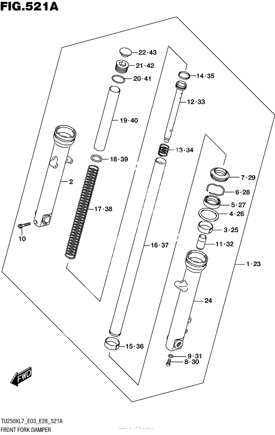 Вилка передней оси