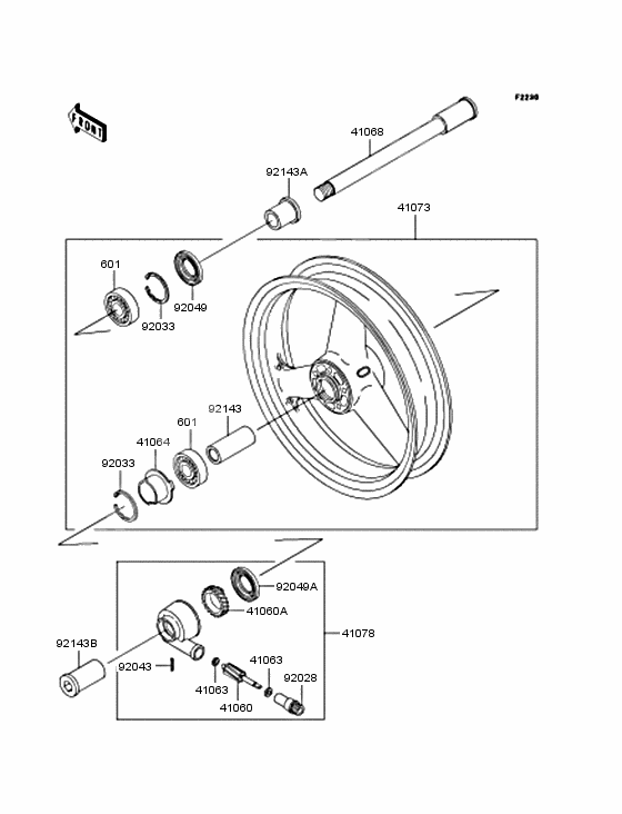 Front hub