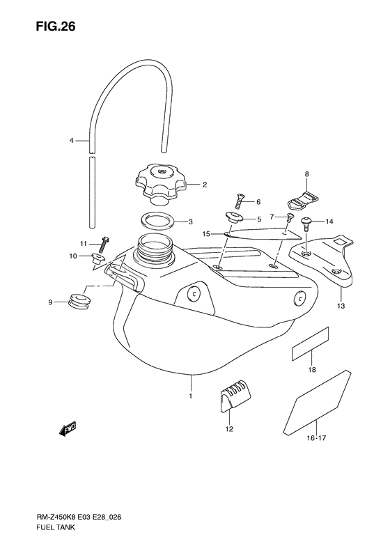 Tank fuel              

                  Rm-z450k8/k9/l0