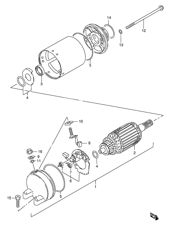 Starting motor