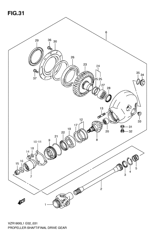 Propeller shaft/final drive gear              

                  Vzr1800zl1 e19