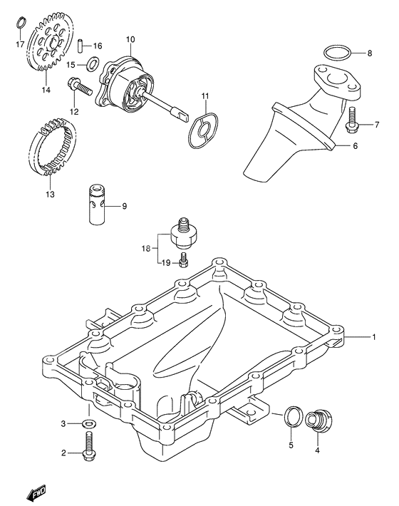 Oil pan - oil pump