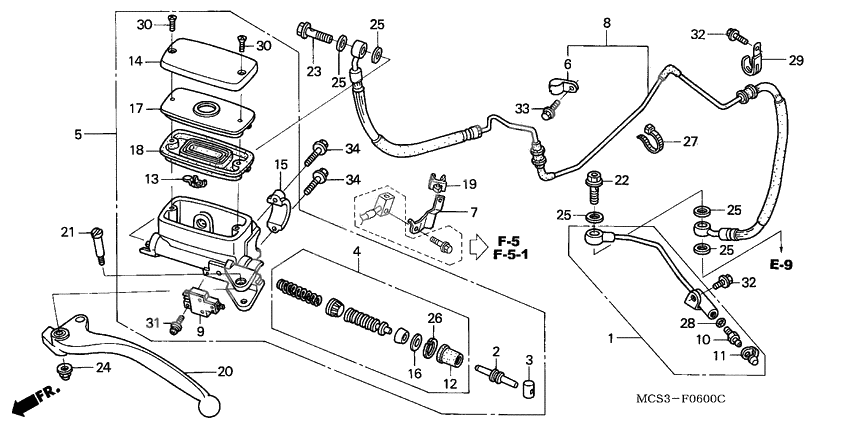 Главный цилиндр сцепления