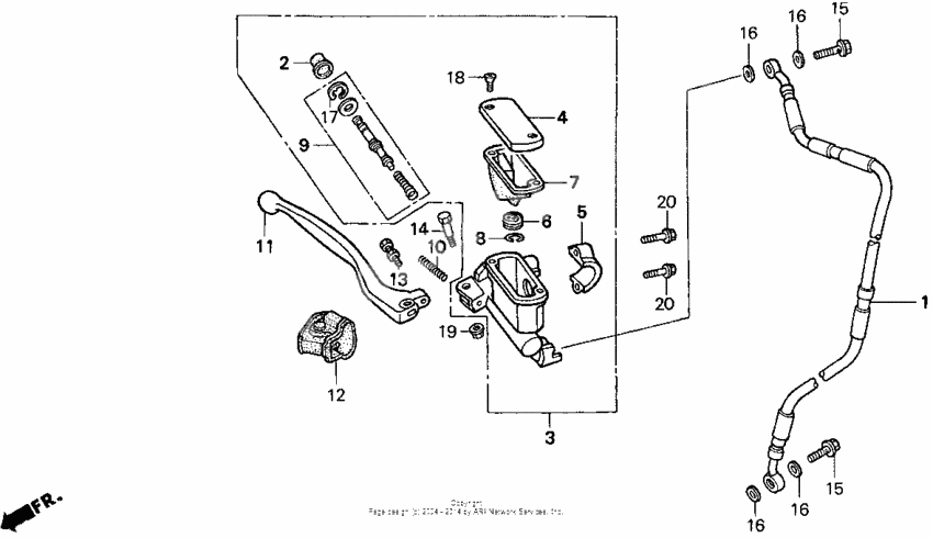 Fr. brake master cyl. 98-99