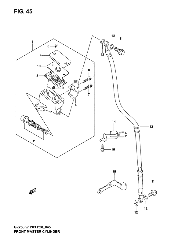 Front master cylinder