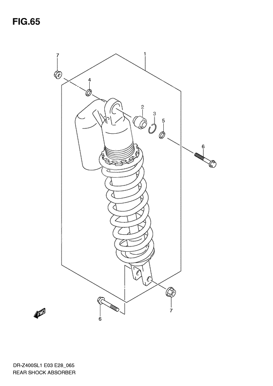 Rear shock absorber              

                  Dr-z400sl1 e28