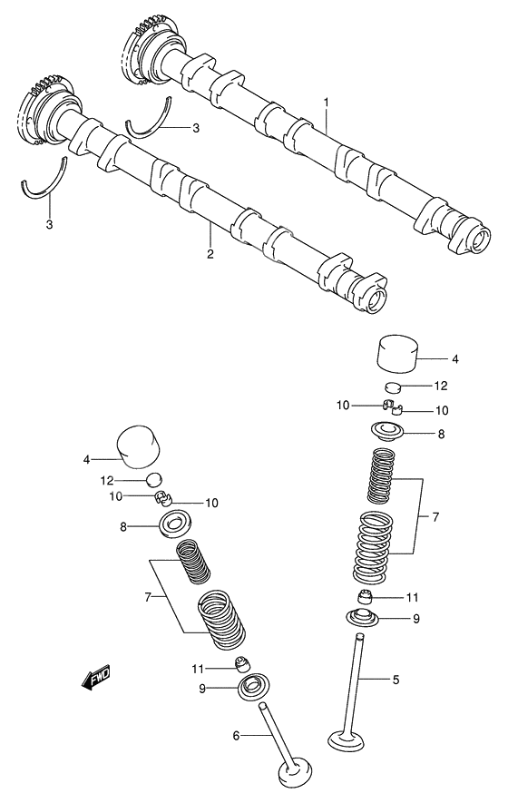 Cam shaft/valve