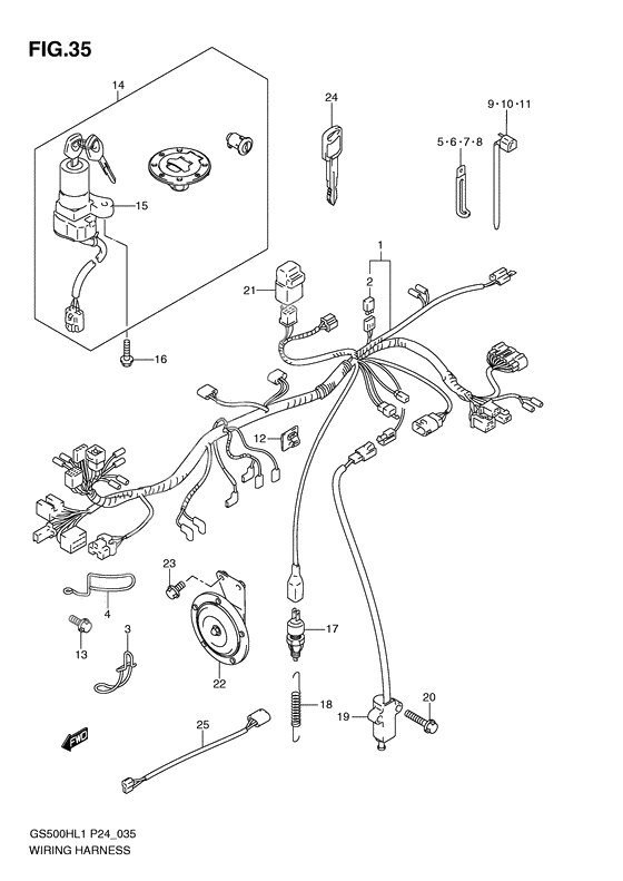 Wiring harness              

                  Gs500h